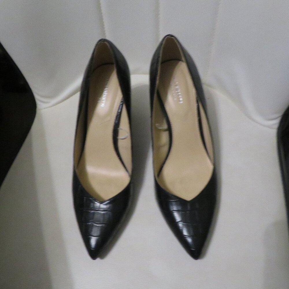 Women`s Liz Claiborne Comfort Black heels size 9M gently used block heel 3"